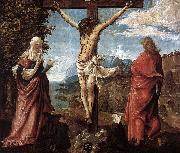 ALTDORFER, Albrecht Christ on the Cross between Mary and St John oil on canvas